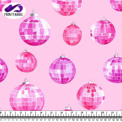 Motif de Boules Disco Roses