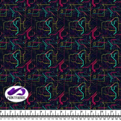 Colorful Circuit Board Pattern