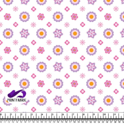 Motif groovy avec fleur en couleurs pastel