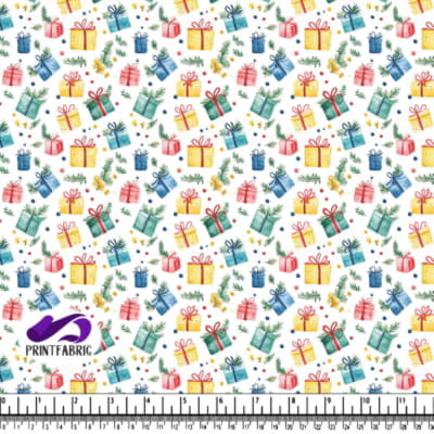 Motif de Cadeau Coloré pour les Fêtes