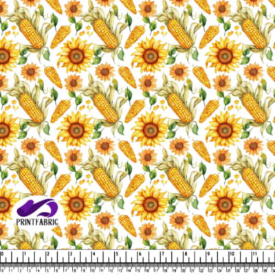 Motif Mignons de Tournesols et Maïs