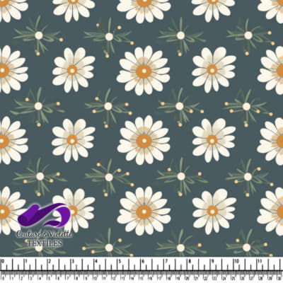 White and Yellow Daisy Pattern