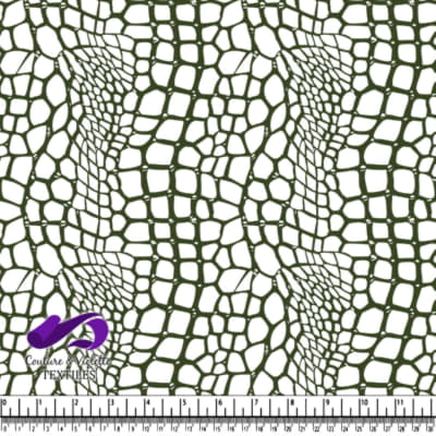 Motif de Peau de Crocodile Vert et Blanc