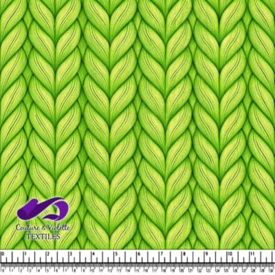 Green tricot pattern fabric texture