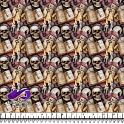 Coffres de connaissances : crânes vintage, clés et bougies fondantes