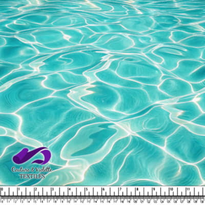 Patron de Surface d'Eau Turquoise avec Réflexions Lumineuses