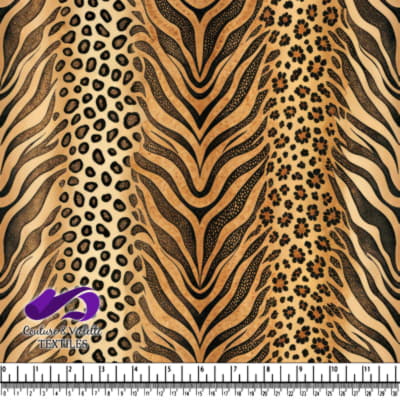 Rayures de léopard, guépard et tigre en tons bruns et noirs