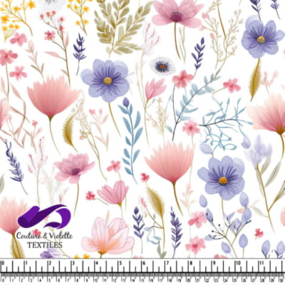 Motif floral pastel délicat