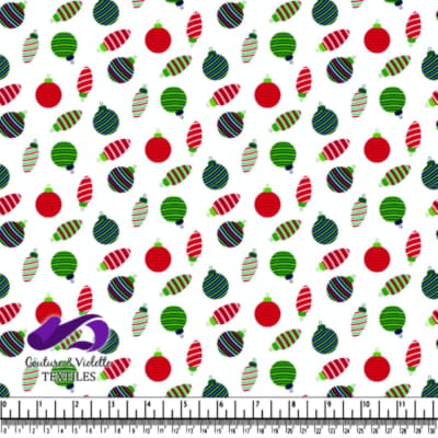 Motif d'ornements de Noël colorés