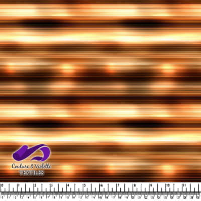 Motif abstrait rayé horizontal en cuivre et bronze avec des reflets lumineux