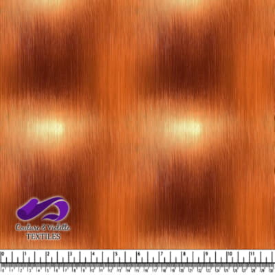 Close up of copper colored textile fabric