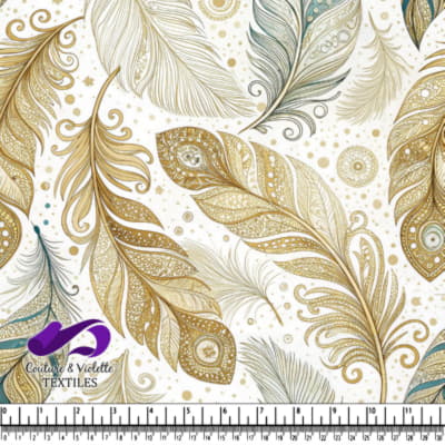 Plumes or et argent ornées élégantes