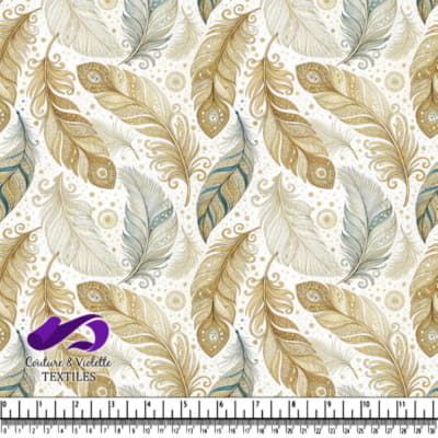 Plumes or et argent ornées élégantes