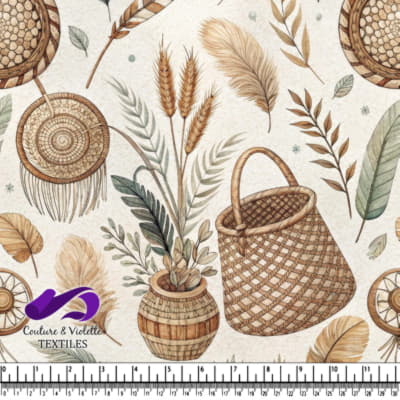 Rustic baskets and dried botanicals pattern