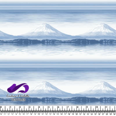 Winter Mountain Landscape Textile Pattern