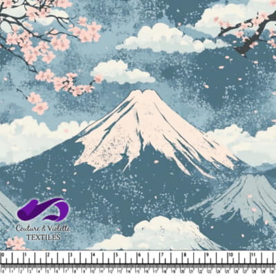 Fleurs de Cerisier et Mont Fuji : Décor Scénique