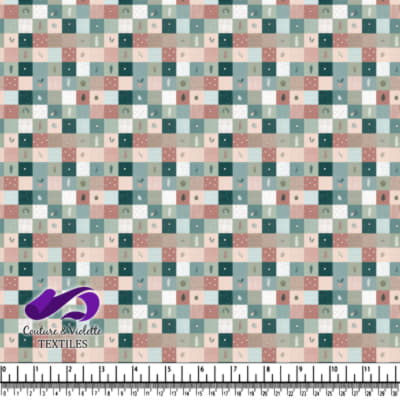 Motif de Tissu en Patchwork Pastel