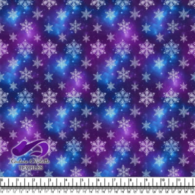 Motif de Flocon de Neige Bleu Violet pour l'Hiver