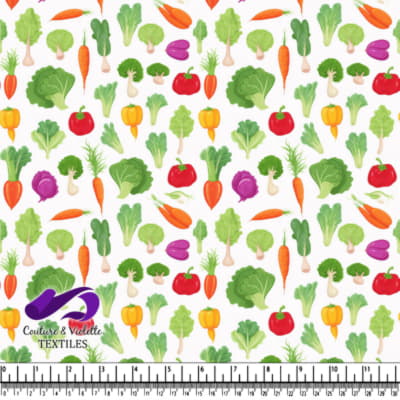 Colorful Fresh Vegetables Pattern with Carrots Peppers and Greens
