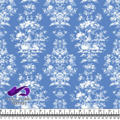 Impression Florale Vintage Bleue