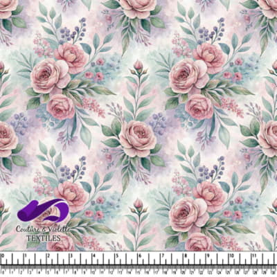 Roses Roses Douces sur Fond Pastel