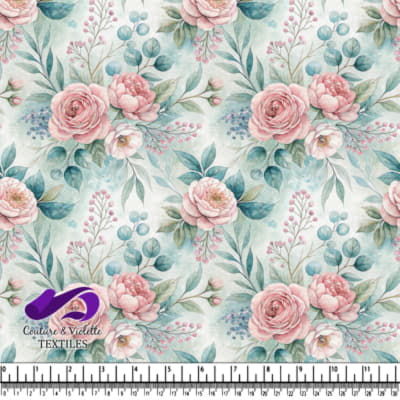 Motif Floral avec Roses Roses Vintage