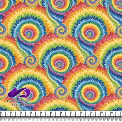 Colorful Spiral Tie Dye Pattern