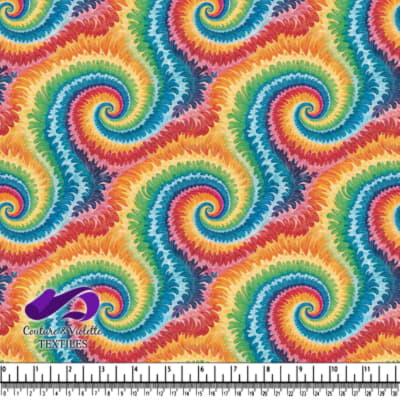Vibrant Rainbow Spiral Pattern