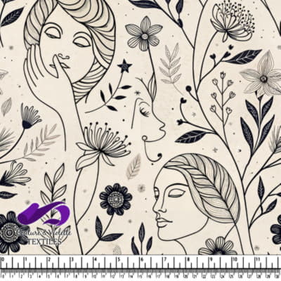 Visages Floraux et Feuilles