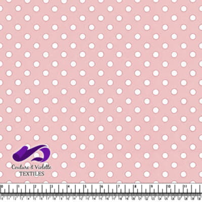 Pink Polka Dot Fabric Pattern