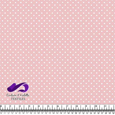 Pink Polka Dot Fabric Pattern