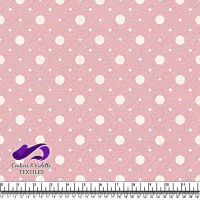 Pink Polka Dot Fabric Pattern