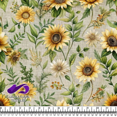 Sunflower and Greenery Pattern Design