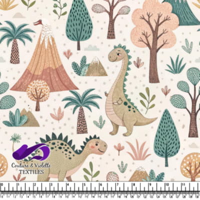 Cute Dinosaur and Nature Pattern