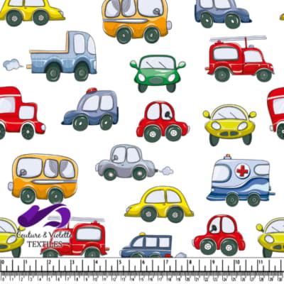 Colorful Cartoon Cars Pattern