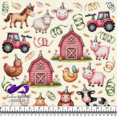 Motif de Célébration d'Animaux de Ferme