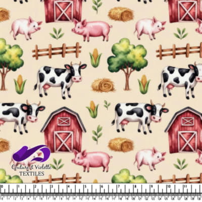 Motif Animaux de Ferme et Granges