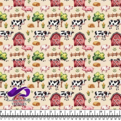 Motif Animaux de Ferme et Granges