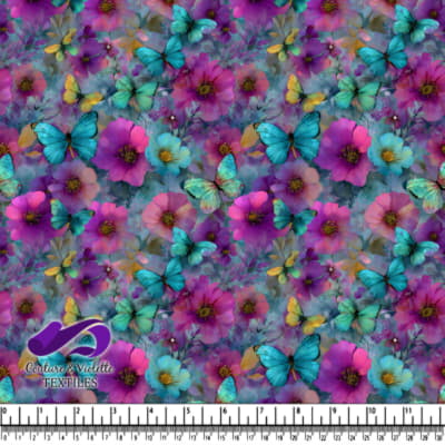 Papillons et Fleurs Vives