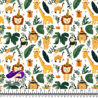 Motif de Fête d'Animaux de Safari Mignons