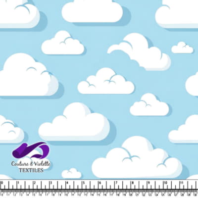 Nuages Blancs sur Fond Bleu