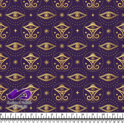 Golden Mystical Eyes Pattern