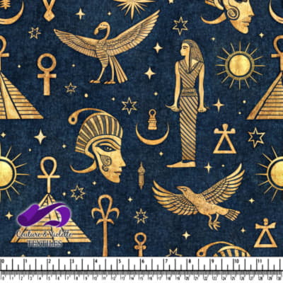 Ancient Egyptian Symbols and Icons Pattern