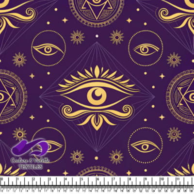 Mystical Eyes and Symbols Pattern