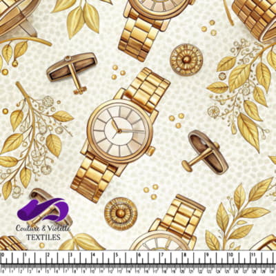 Golden Timepieces and Elegance Pattern
