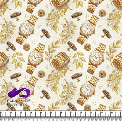 Golden Timepieces and Elegance Pattern