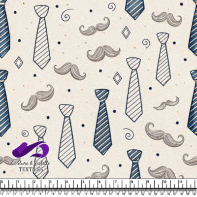 Motif de cravates et de moustaches