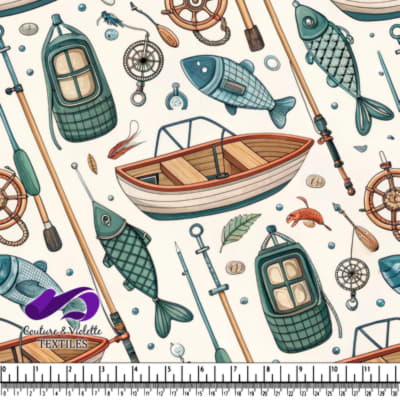 Motif d'Aventure Nautique de Pêche