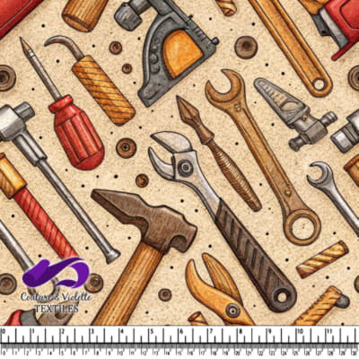 Motif Vintage d'Outils à Main