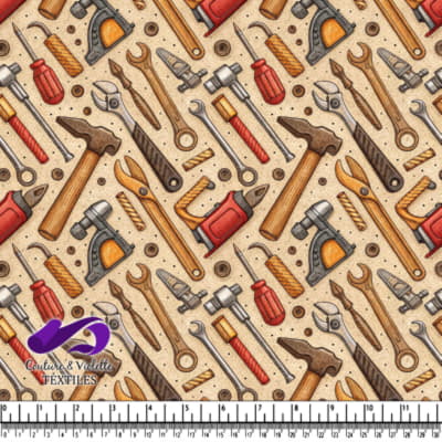 Motif Vintage d'Outils à Main